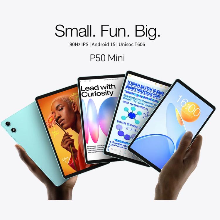 Teclast P50 Mini WiFi Tablet PC, 4GB+128GB, 8,7 Zoll Android 15 Unisoc T606 Octa Core, P50 Mini