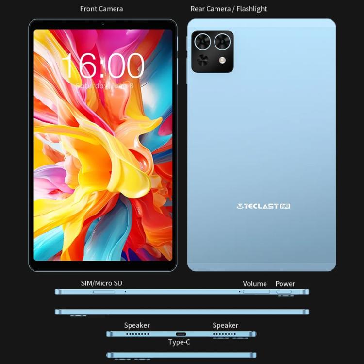 Teclast T50 Mini 4G LTE Tablet PC, 8GB+128GB, 8,7 Zoll Android 15 MediaTek Helio G99 Octa Core, Dual SIM Unterstützung, T50 Mini