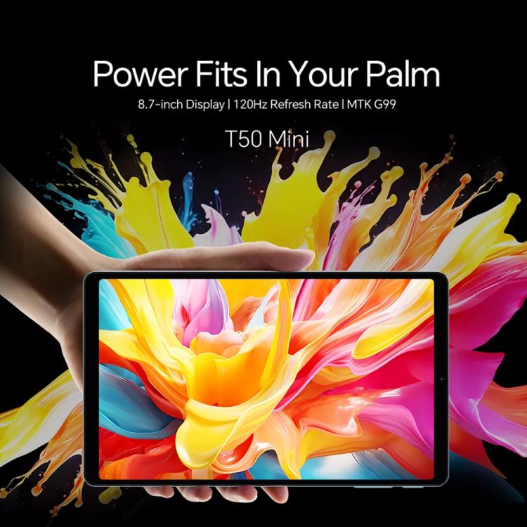 Teclast T50 Mini 4G LTE Tablet PC, 8GB+128GB, 8,7 Zoll Android 15 MediaTek Helio G99 Octa Core, Dual SIM Unterstützung, T50 Mini