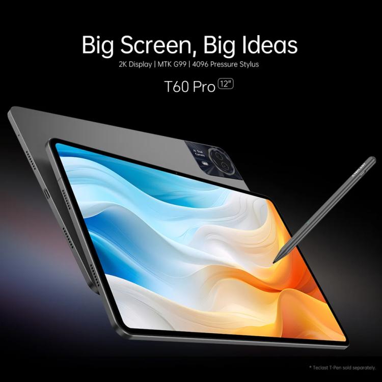 Teclast T60 Pro 4G LTE Tablet PC, 8GB+128GB, 12 Zoll Android 15 MediaTek Helio G99 Octa Core, unterstützt Dual-SIM, T60 Pro