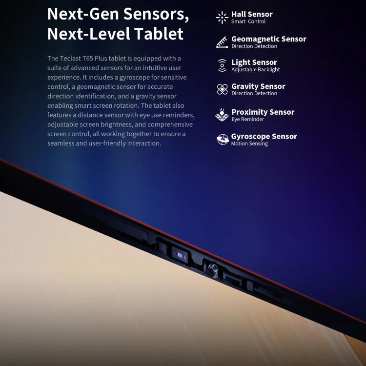 Teclast T65 Plus 4G LTE Tablet PC, 8GB+256GB, 13,4 Zoll Android 15 MediaTek Helio G99 Octa Core, Dual-SIM-Unterstützung, T65 Plus