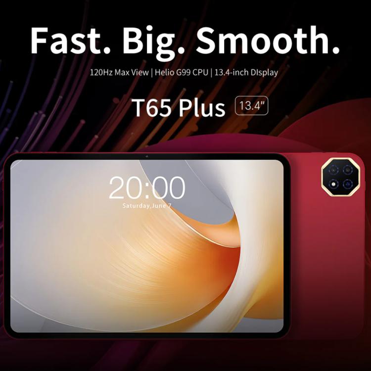 Teclast T65 Plus 4G LTE Tablet PC, 8GB+256GB, 13,4 Zoll Android 15 MediaTek Helio G99 Octa Core, Dual-SIM-Unterstützung, T65 Plus