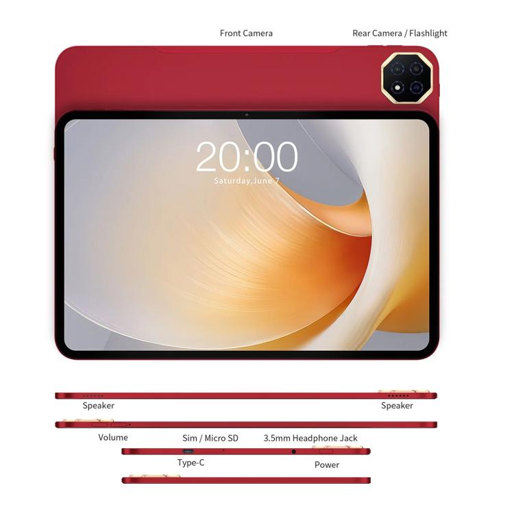 Teclast T65 Plus 4G LTE Tablet PC, 8GB+256GB, 13,4 Zoll Android 15 MediaTek Helio G99 Octa Core, Dual-SIM-Unterstützung, T65 Plus