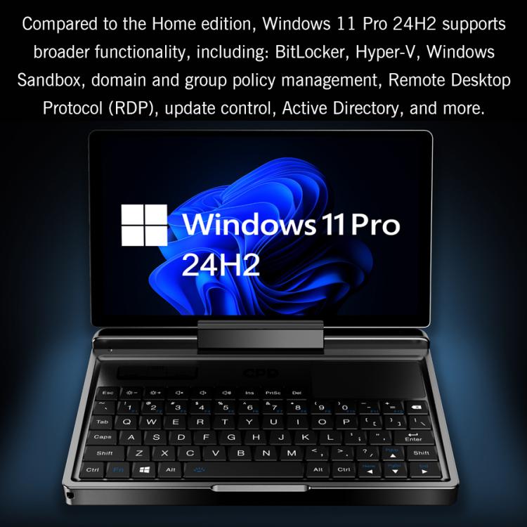 GPD MicroPC 2 Handheld Gaming PC, 16GB+512GB, 7 Zoll Windows 11 Pro Intel Prozessor N250, US-Stecker, WMC2573AU, WMC2573EU, WMC2573UK, WMC2573US