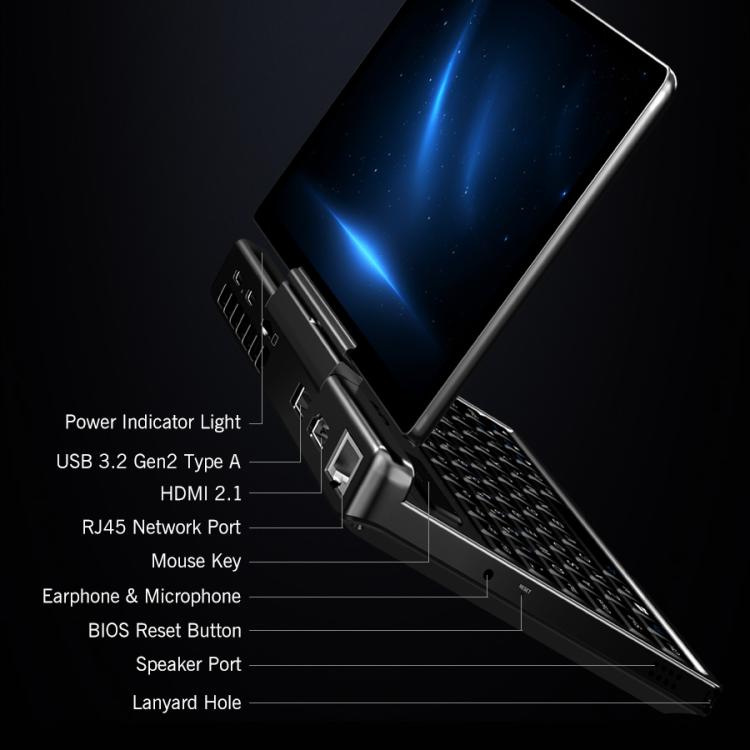 GPD MicroPC 2 Handheld Gaming PC, 16GB+512GB, 7 Zoll Windows 11 Pro Intel Prozessor N250, US-Stecker, WMC2573AU, WMC2573EU, WMC2573UK, WMC2573US