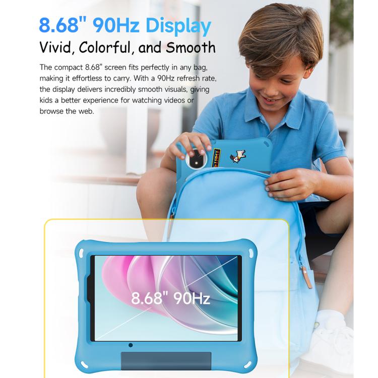 Ulefone Tab A10 Pro Kids Tablet PC, 6GB+128GB, 8.68 Zoll Android 15 MediaTek Helio G91 Octa Core 4G Netzwerk, EU-Stecker