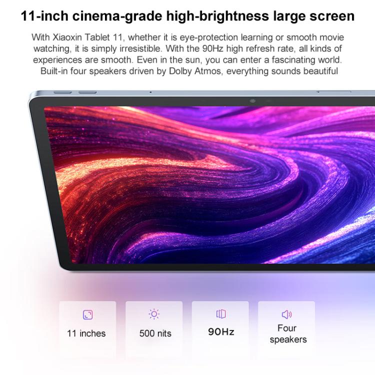 Lenovo Xiaoxin Pad 11 Zoll WiFi Tablet, 8GB+256GB, Android 15, MediaTek Dimensity 6300 Octa Core, US-Stecker, 8GB+256GB WiFi