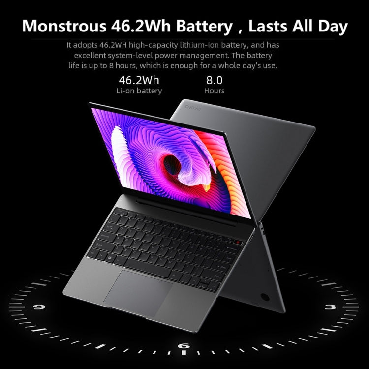 Windows 10 Home, Intel Core i5-8259U Quad-Core 2,3GHz-3,8GHz, unterstützt Dual-Band WiFi / Bluetooth / TF-Kartenerweiterung (Dunkelgrau), i5-8259U 8GB+512GB