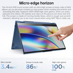 Windows 10 Professional Edition, Intel Core i5-1135G7 Quad-Core bis zu 4,2 GHz, unterstützt WiFi 6 & Bluetooth & HDMI, US-Stecker (Blau), Yoga 1JCD Core i5