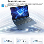 Windows 10 Professional Edition, Intel Core i5-1135G7 Quad-Core bis zu 4,2 GHz, unterstützt WiFi 6 & Bluetooth & HDMI, US-Stecker (Blau), Yoga 1JCD Core i5