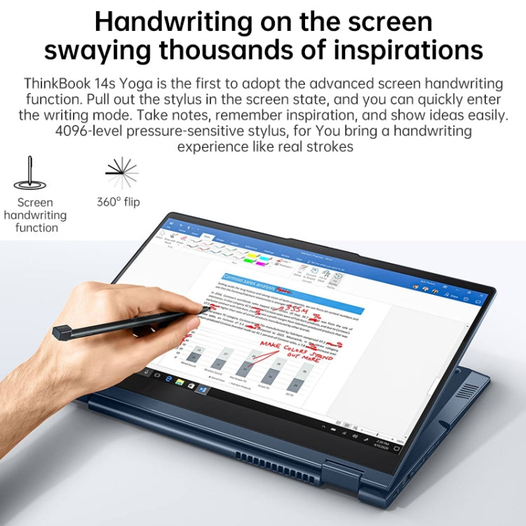 Windows 10 Professional Edition, Intel Core i5-1135G7 Quad-Core bis zu 4,2 GHz, unterstützt WiFi 6 & Bluetooth & HDMI, US-Stecker (Blau), Yoga 1JCD Core i5