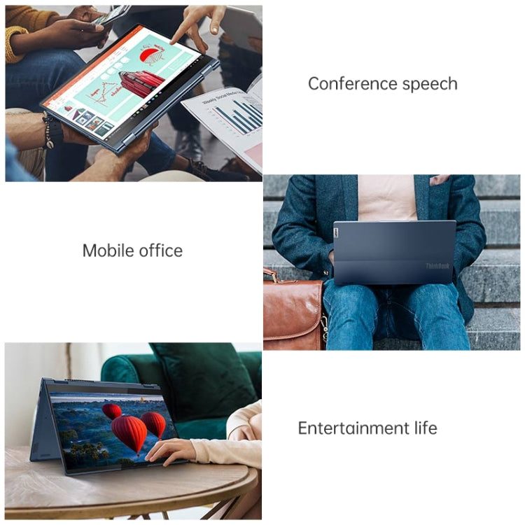 Windows 10 Professional Edition, Intel Core i5-1135G7 Quad-Core bis zu 4,2 GHz, unterstützt WiFi 6 & Bluetooth & HDMI, US-Stecker (Blau), Yoga 1JCD Core i5