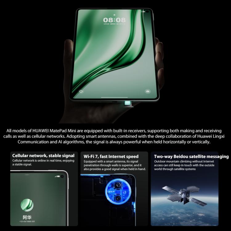 HUAWEI MatePad Mini 5G 8 Zoll Soft Light Screen, 12GB+512GB, HarmonyOS 5.1 Hisilicon Kirin 9010, unterstützt Google Play nicht, 12GB+512GB Soft Light Screen