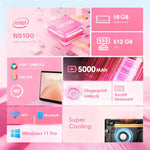 GXMO T152J 15,6 Zoll Laptop, 16GB+512GB, Windows 11 Pro Intel Celeron N5100 Quad-Core, unterstützt Fingerabdruck-Entsperrung, US-Stecker, 16GB+512GB, US-Stecker