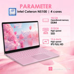 GXMO T152J 15,6 Zoll Laptop, 16 GB+512 GB, Windows 11 Pro Intel Celeron N5100 Quad Core, unterstützt Fingerabdruck-Entsperrung, EU-Stecker, 16 GB+512 GB, EU-Stecker
