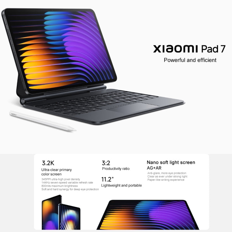 Xiaomi Pad 7 11.2 Zoll, 8GB+256GB, HyperOS 2 Qualcomm Snapdragon 7+ Gen3 Octa Core, 8GB+256GB