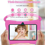 BDF K3 7 Zoll WiFi Kids Tablet PC mit Silikonhülle, 2 GB+32 GB, Android 8.1 MTK6735 Quad Core CPU, US-Stecker, 4 GB+64 GB