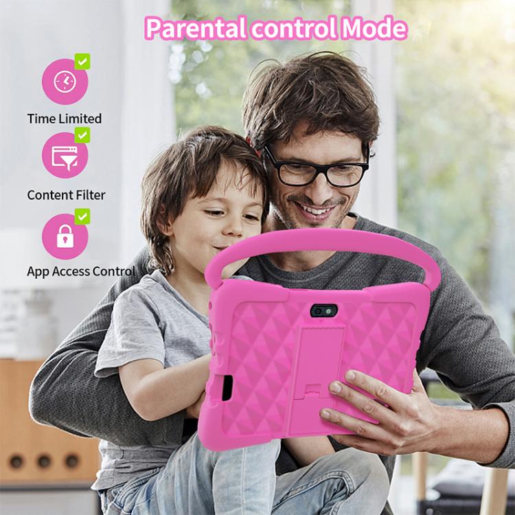 BDF K3 7 Zoll WiFi Kids Tablet PC mit Silikonhülle, 2 GB+32 GB, Android 8.1 MTK6735 Quad Core CPU, US-Stecker, 4 GB+64 GB