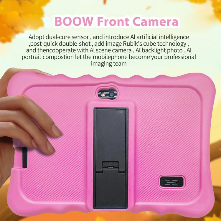BDF T7 7 Zoll WiFi Kids Tablet PC mit Silikonhülle, 2GB+32GB, Android 8.1 MTK6735 Quad Core CPU, US-Stecker, 4GB+64GB