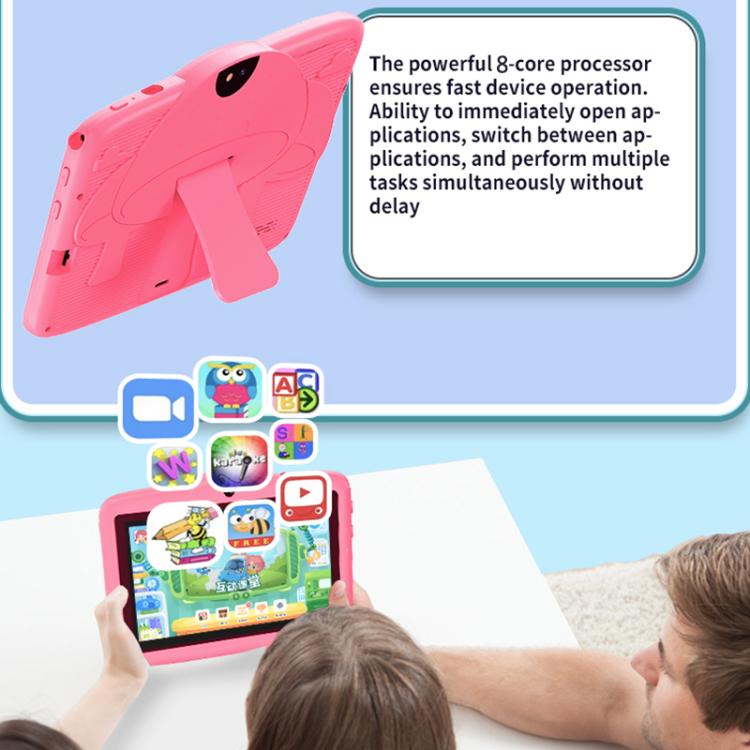 BDF 7 Zoll WiFi Kinder Tablet PC mit Pilz-Silikonhülle, 1GB+16GB, Android 8.1 MTK6735 Quad Core CPU, US-Stecker, 3GB+32GB
