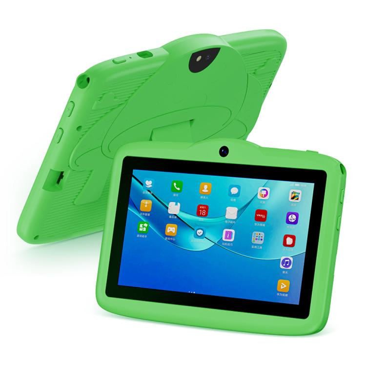 BDF 7-Zoll-WiFi-Kinder-Tablet-PC mit Pilz-Silikonhülle, 2 GB+32 GB, Android 8.1 MTK6735 Quad-Core-CPU, US-Stecker, 4 GB+64 GB