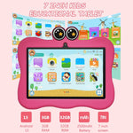 BDF 7 Zoll WiFi Kinder Tablet PC mit Krabben-Silikonhülle, 1GB+16GB, Android 8.1 MTK6735 Quad-Core CPU, US-Stecker, 3GB+32GB
