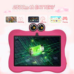 BDF 7 Zoll WiFi Kinder Tablet PC mit Krabben-Silikonhülle, 1GB+16GB, Android 8.1 MTK6735 Quad-Core CPU, US-Stecker, 3GB+32GB