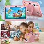 BDF 7 Zoll WiFi Kinder Tablet PC mit Space-Man Silikonhülle, 2GB+32GB, Android 8.1 MTK6735 Quad Core CPU, US Stecker, 4GB+64GB