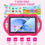 BDF 7 Zoll WiFi Kinder-Tablet-PC mit Giraffen-Silikonhülle, 1 GB + 16 GB, Android 8.1 MTK6735 Quad-Core-CPU, US-Stecker, 3 GB + 32 GB