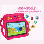 BDF 7 Zoll WiFi Kinder-Tablet-PC mit Giraffen-Silikonhülle, 1 GB + 16 GB, Android 8.1 MTK6735 Quad-Core-CPU, US-Stecker, 3 GB + 32 GB