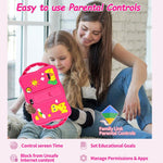 BDF 7 Zoll WiFi Kinder-Tablet-PC mit Giraffen-Silikonhülle, 1 GB + 16 GB, Android 8.1 MTK6735 Quad-Core-CPU, US-Stecker, 3 GB + 32 GB