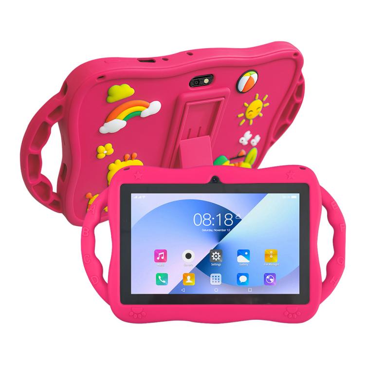 BDF 7 Zoll WiFi Kids Tablet PC mit Giraffen-Silikonhülle, 2GB+32GB, Android 8.1 MTK6735 Quad-Core CPU, US-Stecker, 4GB+64GB