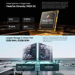 Ulefone Armor Pad 5 Ultra Rugged Tablet PC, 12GB+512GB, 11 inch Android 15 MediaTek Dimensity 7400X Octa Core 5G Network, EU Plug, Armor Pad 5 Ultra
