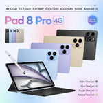 Pad 8 Pro 10,1 Zoll 4G LTE Tablet PC Combo Set, 4GB+32GB, Android 10 MT6755 Octa Core, mit Tastatur / Maus / Lederhülle, EU Stecker