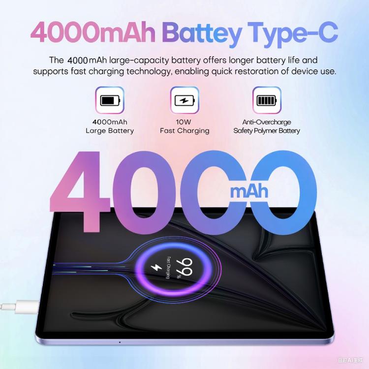 Pad 8 Pro 10,1 Zoll 4G LTE Tablet PC Combo Set, 4GB+32GB, Android 10 MT6755 Octa Core, mit Tastatur / Maus / Lederhülle, EU Stecker