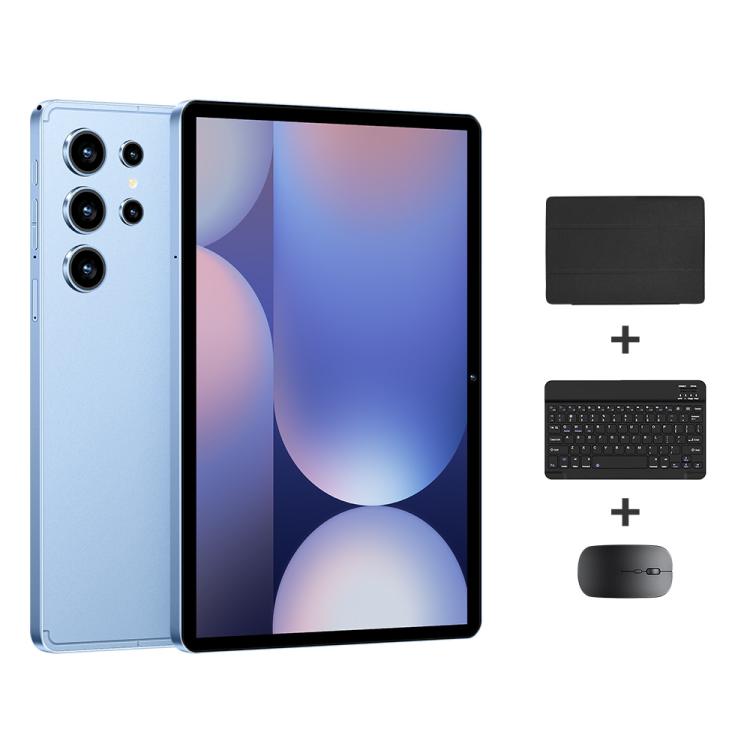 Pad 9 Pro 10.1 Zoll 4G LTE Tablet-PC-Kombiset, 4 GB + 32 GB, Android 10 MT6755 Octa Core, mit Tastatur / Maus / Lederhülle, EU-Stecker
