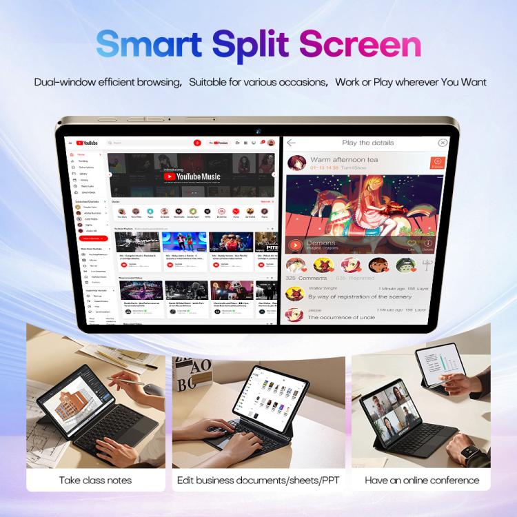 Pad 9 Pro 10,1 Zoll 4G LTE Tablet PC Combo Set, 4GB+32GB, Android 10 MT6755 Octa Core, mit Tastatur / Maus / Lederhülle, UK-Stecker