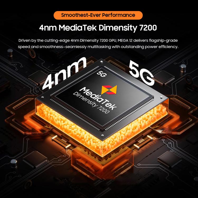 Blackview MEGA 12 Tablet-PC, 12 GB + 256 GB, 12,2 Zoll Android 16 MediaTek Dimensity 7200 Octa-Core, Netzwerk: 5G, globale Version mit Google Play