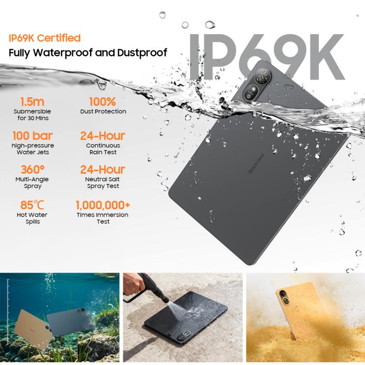 Blackview MEGA 12 Tablet-PC, 12 GB + 256 GB, 12,2 Zoll Android 16 MediaTek Dimensity 7200 Octa-Core, Netzwerk: 5G, globale Version mit Google Play