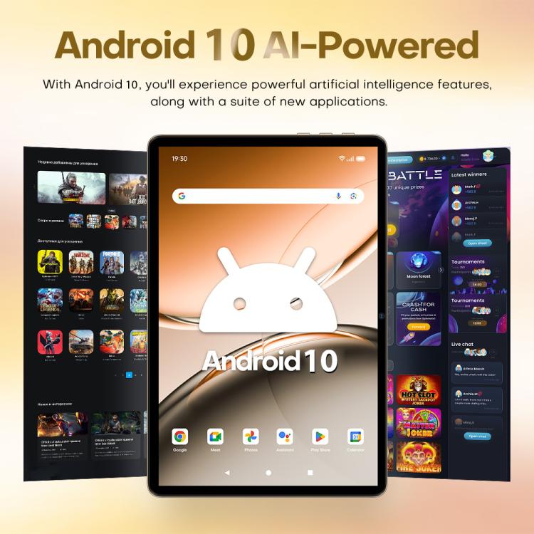 Pad 8 Ultra 10,1 Zoll 3G Anruf Tablet PC, 3 GB + 32 GB, Android 10 MTK6755 Octa Core, UK-Stecker, UK-Stecker