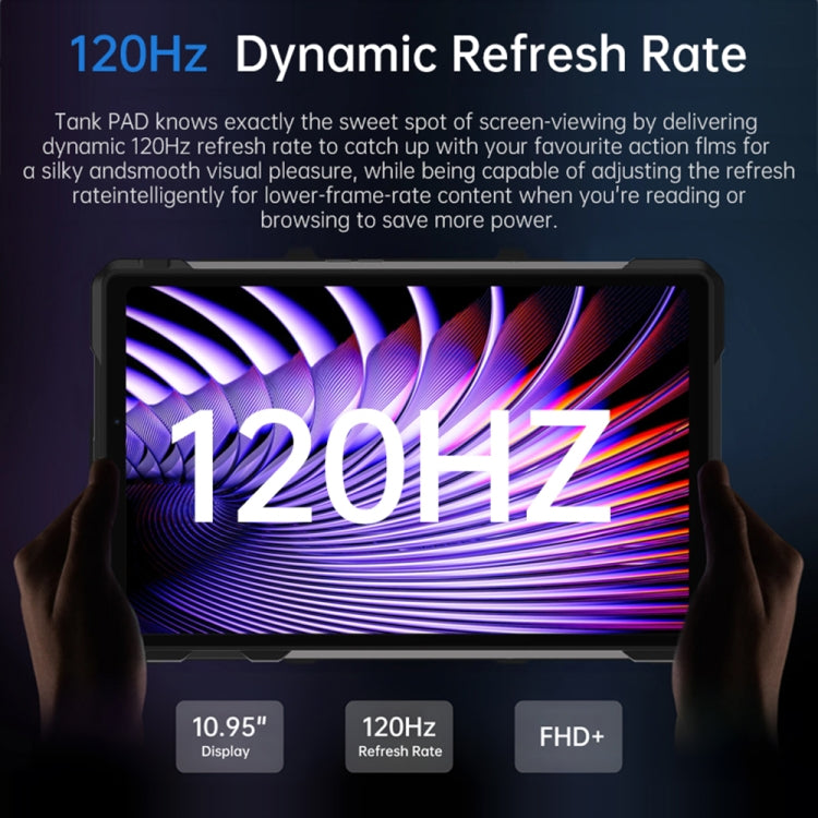 Unihertz 8849 Tank Pad Robustes Tablet-PC & Projektor, 16GB+512GB, 10.95 Zoll Android 14 Dimensity 8200 Octa Core 5G Netzwerk, EU Stecker, Tank Pad 5G Netzwerk
