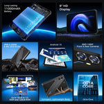 OUKITEL RT3 Plus 4G-Netzwerk IP68/IP69K Robustes Tablet, 4GB+128GB, 8,0 Zoll Android 15 MediaTek G81 Octa-Core Unterstützung Dual-SIM, EU-Stecker, RT3 Plus 4GB+128GB