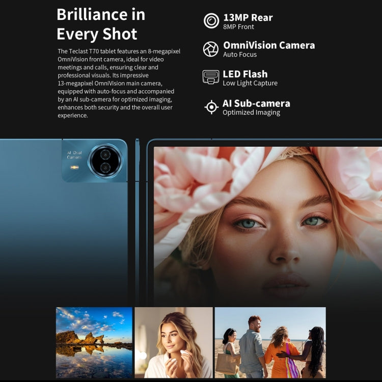 Teclast T70 4G LTE Tablet PC, 8GB+256GB, 14 Zoll Android 14 MediaTek Helio G99 Octa-Core, Dual-SIM-Unterstützung, T70