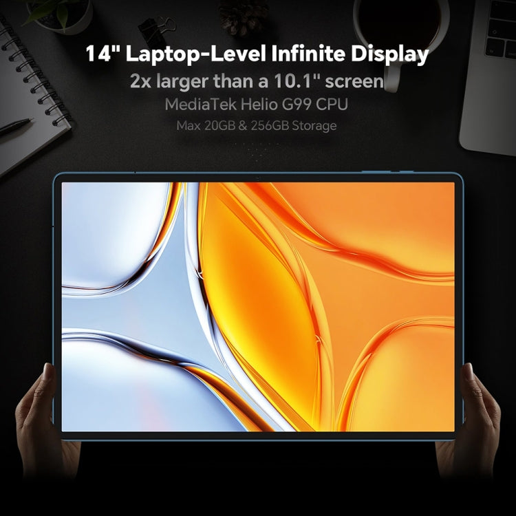 Teclast T70 4G LTE Tablet PC, 8GB+256GB, 14 Zoll Android 14 MediaTek Helio G99 Octa-Core, Dual-SIM-Unterstützung, T70