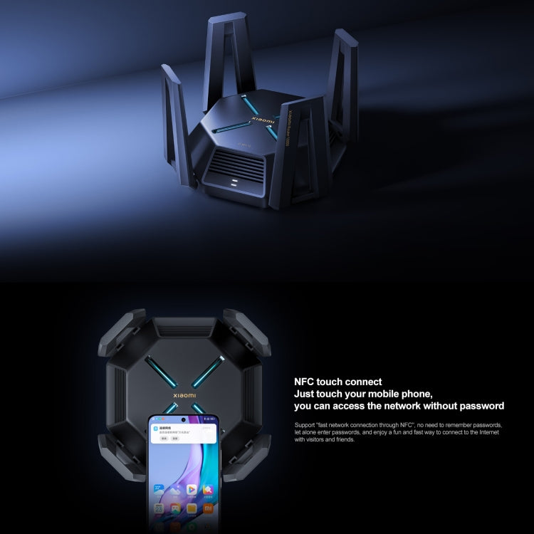 Original Xiaomi WLAN Router 10 Gigabit Tri-Band Wireless Mesh Netzwerk Spielebeschleuniger Repeater, US-Stecker, 10 Gigabit
