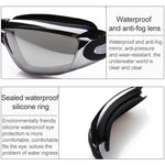 Hochauflösende Wasserdichte Nebelfreie Schwimmbrille mit Schwimmkappe, Schwimmbrille mit Kappe (Schwarz), Schwimmbrille mit Kappe (Pink), Schwimmbrille mit Kappe (Blau)