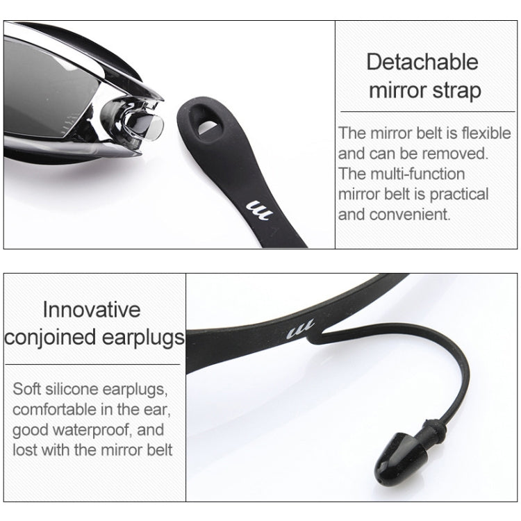 Hochauflösende Wasserdichte Nebelfreie Schwimmbrille mit Schwimmkappe, Schwimmbrille mit Kappe (Schwarz), Schwimmbrille mit Kappe (Pink), Schwimmbrille mit Kappe (Blau)