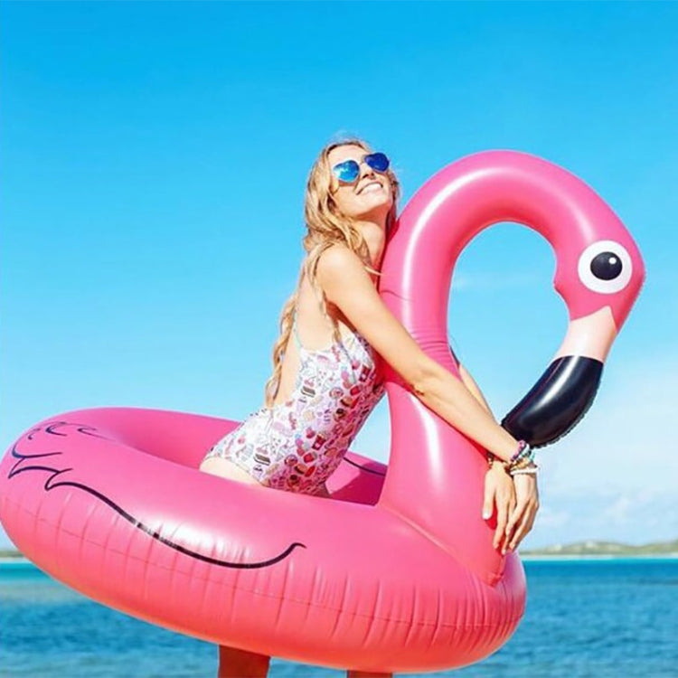 Sommer Aufblasbarer Flamingo-förmiger Schwimmring Pool Lounge Schwimmring Schwimmbett Floß, Größe: 90cm, Größe: 90cm