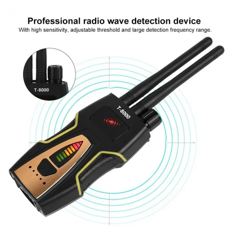 T-8000 HF-Signaldetektor, GSM-Audiofinder, GPS-Scandetektor, T-8000 Silber