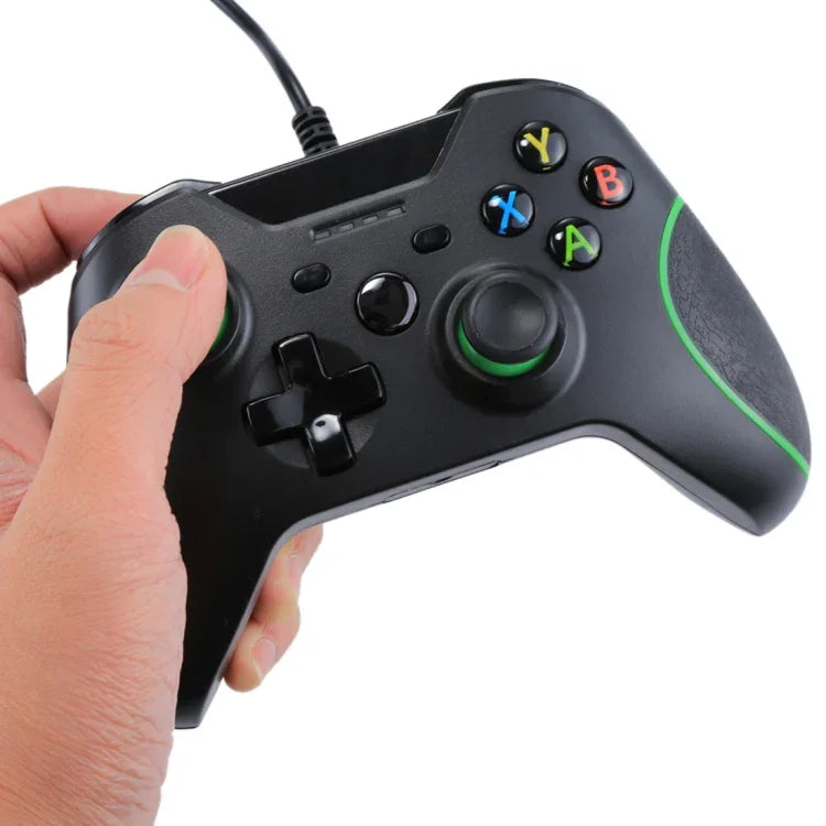 Kabelgebundener USB-Gamecontroller für XBOX ONE Konsole / PC / Laptop, Kabellänge: ca. 2,1 m, HSY-008 (Schwarz)